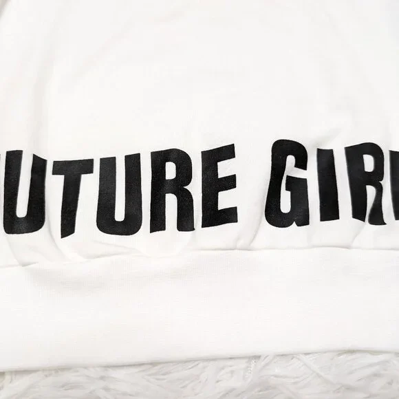 Kappa Girls Crew Neck White Pullover Loopknit Long Sleeve Sweatshirt NWOT - Picture 2 of 11